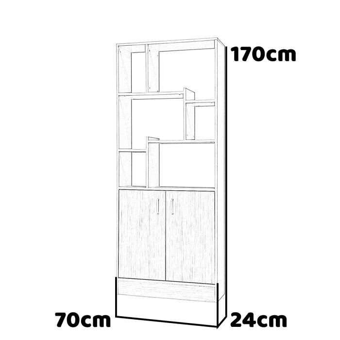 Phoenix - libreria modulare in legno bianco 60x30x120 cm