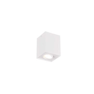 Biscuit Cubo Spot Orientabile Bianco L. 9,6 X 9,6Cm H. 12,5Cm Trio Bianco