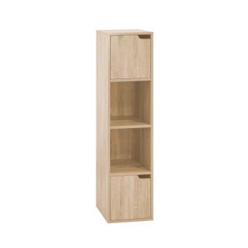 Miracle - Libreria modulare in legno con vani ed ante - 2 vani e 2 ante Casa Collection Marrone