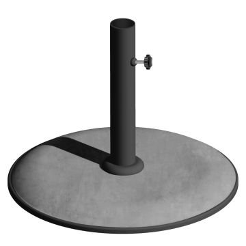 Kroma - Base tonda per ombrellone in cemento colorato da 15 Kg, colore grigio Gdlc Grigio 15%
