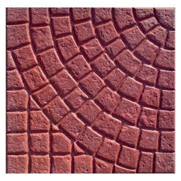Ventaglio - Lastra prefabbricata in calcestruzzo 40x40 cm, colore rosso, 14 kg Brixo Rosso mattone