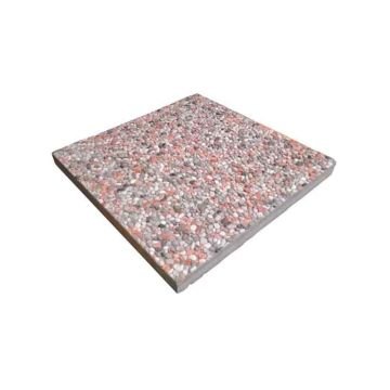 Graniglia - Lastra in graniglia 40x40 cm, colore bianco/rosso, 14 kg Brixo Rosso