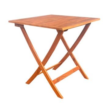 Impression Pattaya - Tavolino pieghevole quadrato in legno di acacia No Brand Acacia Nera