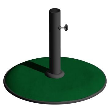 Kroma - Base tonda per ombrellone in cemento colorato da 15 Kg, colore verde Gdlc Verde