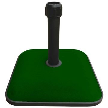 Kroma - Base quadrata per ombrellone in cemento colorato da 25 Kg, colore verde Gdlc Verde